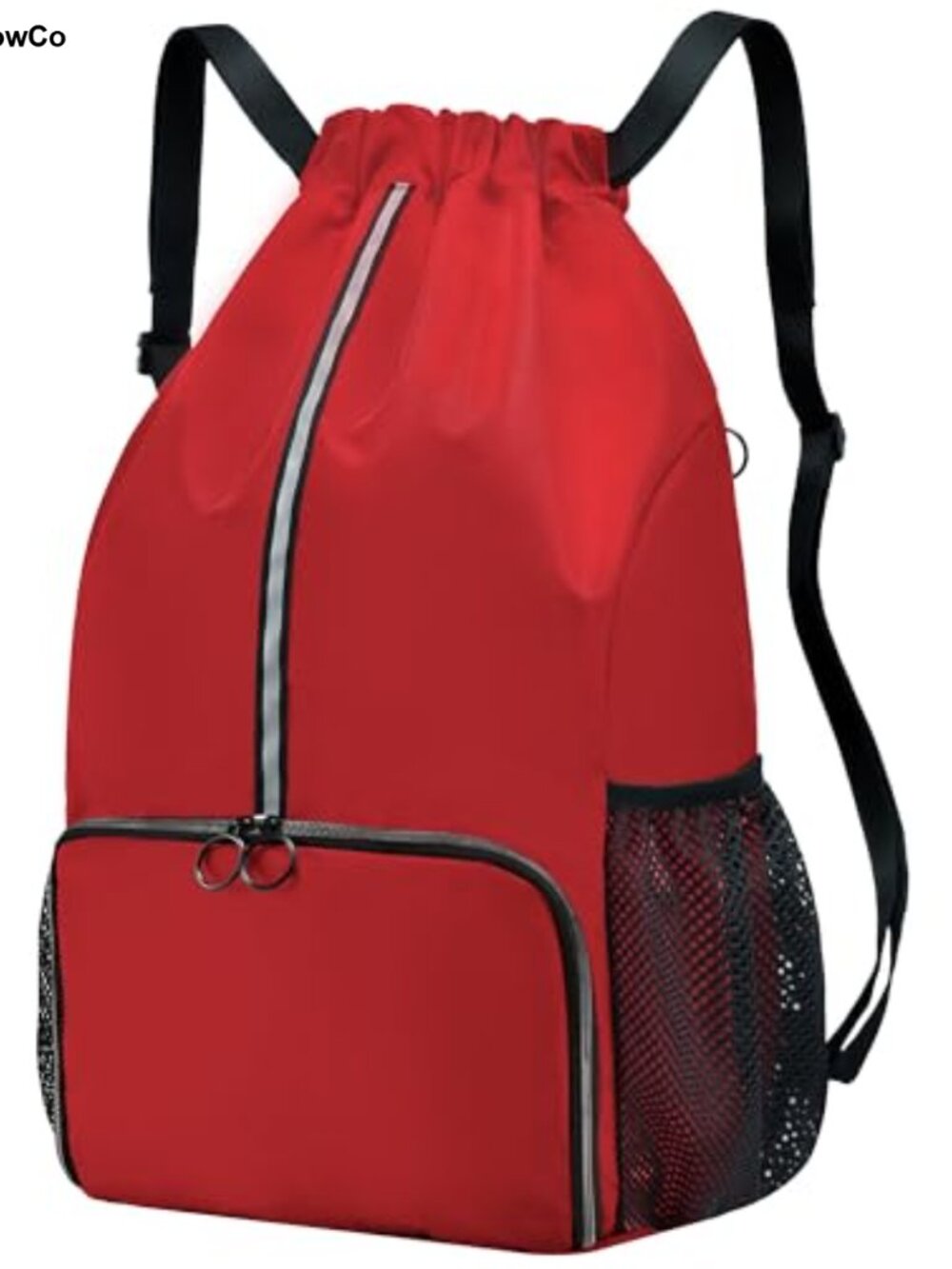 Large Waterproof Drawstring Backpack Gym Bag Shoe Compartment
